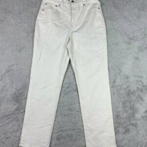 NEW Madewell Perfect Vintage Jeans White Stretch Spring Summer Classic Womens 28